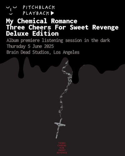 Pitchblack Premiere: My Chemical Romance 'Three Cheers For Sweet Revenge' Deluxe Edition album listening session in the dark @ Brain Dead Studios, Los Angeles - Thursday 5 June 2025